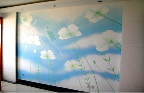 巴马画墙绘怎么画好白云的蓬松感？