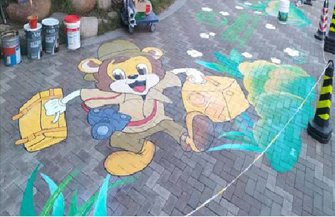 巴马夏季画地面彩绘会遇到的问题