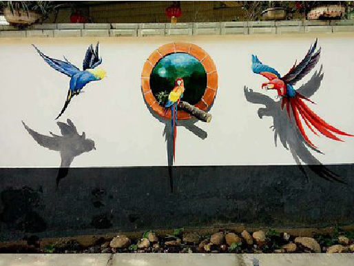 巴马视觉错位-3D墙绘设计