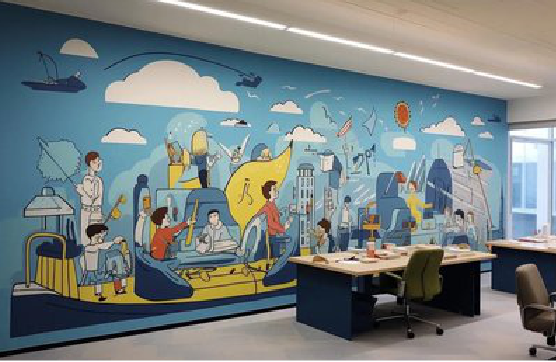 巴马办公室墙绘的特点。