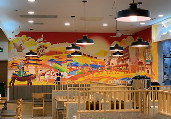 巴马商业空间彩绘介绍。