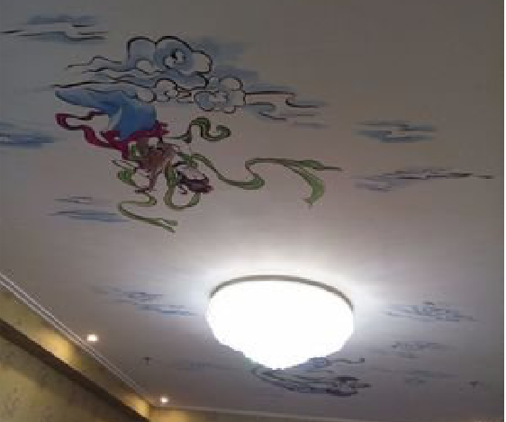 巴马如何快速绘制天花板上的手绘墙？